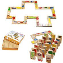 FQ tout nouveau domino en bois pour enfants Vente chaude en bois Domino Toy